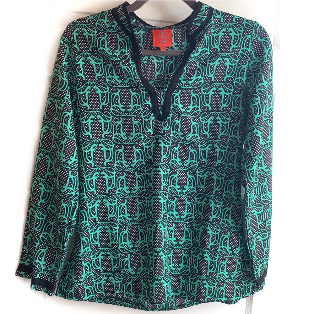Tracy Negoshian Tunic Blouse XS EUC